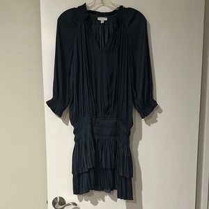 Blue Stretchy Quarter Sleeve Dress/Tunic